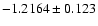$-1.2164\pm0.123$