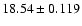 $18.54\pm0.119$
