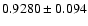 $0.9280\pm0.094$