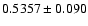 $0.5357\pm0.090$