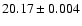 $20.17\pm0.004$