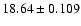$18.64\pm0.109$