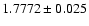 $1.7772\pm0.025$