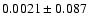 $0.0021\pm0.087$