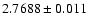$2.7688\pm0.011$