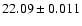 $22.09\pm0.011$