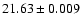 $21.63\pm0.009$