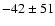 $-42\pm51$