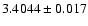$3.4044\pm0.017$