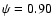 $\psi=0.90$