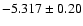 $-5.317\pm0.20$