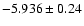 $-5.936\pm0.24$
