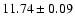 $11.74\pm0.09$