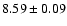 $8.59\pm0.09$