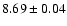 $8.69\pm0.04$