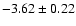 $-3.62\pm0.22$