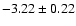 $-3.22\pm0.22$