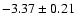 $-3.37\pm0.21$