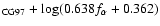 $_{\rm CG97}+\log(0.638f_\alpha+0.362)$
