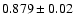 $0.879\pm0.02$
