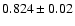 $0.824\pm0.02$
