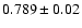 $0.789\pm0.02$