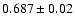 $0.687\pm0.02$