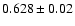 $0.628\pm0.02$