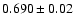 $0.690\pm0.02$