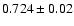 $0.724\pm0.02$