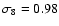 $\sigma_8=0.98$