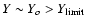 $Y\sim Y_o>Y_{\rm limit}$