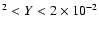 $^2 < Y < 2\times 10^{-2}$
