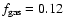 $f_{\rm gas}=0.12$