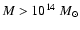 $M>10^{14}~M_{\odot}$