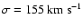 $\sigma=155~{\rm km~s}^{-1}$