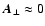 ${\vec A}_\perp\approx 0$