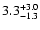 $\rm 3.3^{+3.0}_{-1.3}$