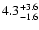 $\rm 4.3^{+3.6}_{-1.6}$