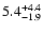 $\rm 5.4^{+4.4}_{-1.9}$