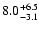 $\rm 8.0^{+6.5}_{-3.1}$