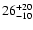 $\rm 26^{+20}_{-10}$