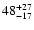 $\rm 48^{+27}_{-17}$