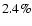 $2.4 \%$