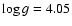 $\log g=4.05$