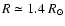 $R\simeq1.4~R_\odot$