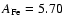 $A_{{\rm Fe}}=5.70$