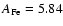 $A_{{\rm Fe}}=5.84$
