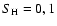 $S_{\rm H}=0,1$