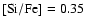 ${\rm [Si/Fe]}=0.35$